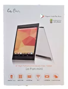 Le Pan Mini 8GB, High Perf. Wi-Fi, Silver, Complete Bundle Quad Core Tablet - Picture 1 of 6