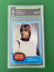 1977 Topps Star Wars Luke Skywalker #1 Graded 8 -Degree - Picture 1 of 7