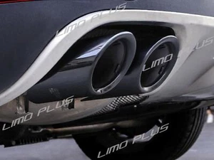 Gloss Black Steel Exhaust Tip Muffler for Porsche Macan Base 2.0 2019-2024 - Picture 1 of 9