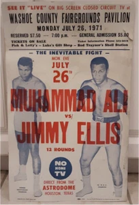 Muhammad Ali Jimmy Ellis Original Vintage Boxing Fight Poster - Picture 1 of 1