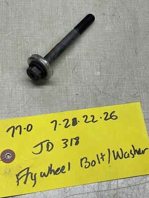 John Deere 318 Tractor Onan P218 18hp Flywheel Washer And Bolt - Image 1 of 3
