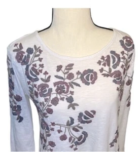 NWT Sundance Catalog Long Sleeve “Blossoms Appear Tee” $98.00 - Foto 1 di 11