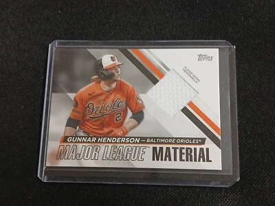 2024 Topps Series 2 Major League Material Gunnar Henderson Game-Used Memorabilia - Image 1 of 4