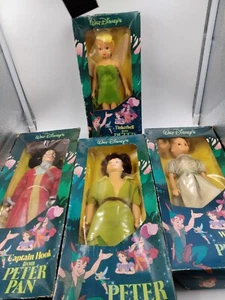 Lot Of Vintage Sears Disney Peter Pan Captain Hook Wendy And Tinkerbell... - Picture 1 of 15