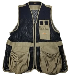 FIELDLINE Mens XL-2XL Khaki Mesh Cotton Trap Vest Fishing Hunting Shooting Skeet - Picture 1 of 11