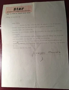 Lettera firmata da Giuseppe Marotta - Picture 1 of 1