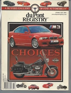 Du Pont Registry Magazine February 2001 BMW Harley Davidson Fine Automobiles - Picture 1 of 1
