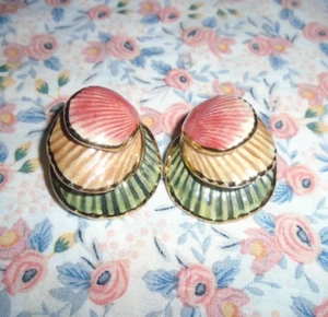 Scallop Shell 925 Sterling Silver Post Earrings 1.25'' - Picture 1 of 9