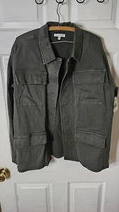 Good American Women’s Size 3 The Utility Jacket in Green NWT But Missing 1 Snap - Picture 1 of 6