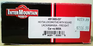 HO SCALE INTERMOUNTAIN F3A DELAWARE, LACKAWANNA & WESTERN DCC & SOUND 491365S-03 - Picture 1 of 16