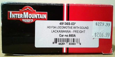 HO SCALE INTERMOUNTAIN F3A DELAWARE, LACKAWANNA & WESTERN DCC & SOUND 491365S-03 - Image 1 of 4