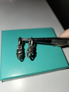 Sterling Silver Scull Earrings  - Picture 1 of 8