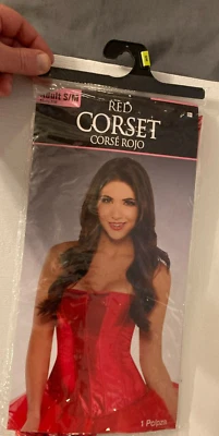 Corsé ROJO Adulto Talla: S/M Disfraz Halloween NUEVO AMSCAN Foto 1 de 2
