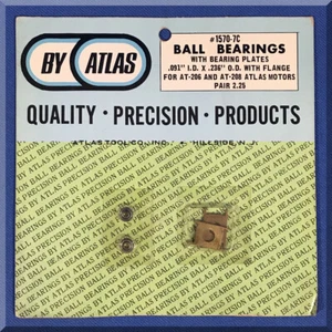 CUSCINETTI A SFERA VINTAGE OEM ATLAS SLOT CAR TELAIO - 6 VOLT AT-206 & 8 VOLT AT-208 - Foto 1 di 3