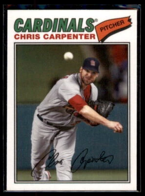 2012 Topps Archives Cloth Stickers Chris Carpenter #77C-CC St. Louis Cardinals - Image 1 of 2