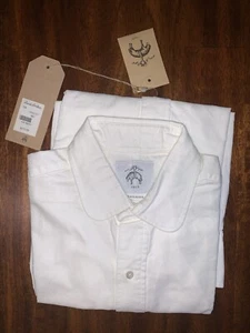 Camicia elegante Brooks Brothers nera in pile bianca in BB1 di Thom Browne - Foto 1 di 2