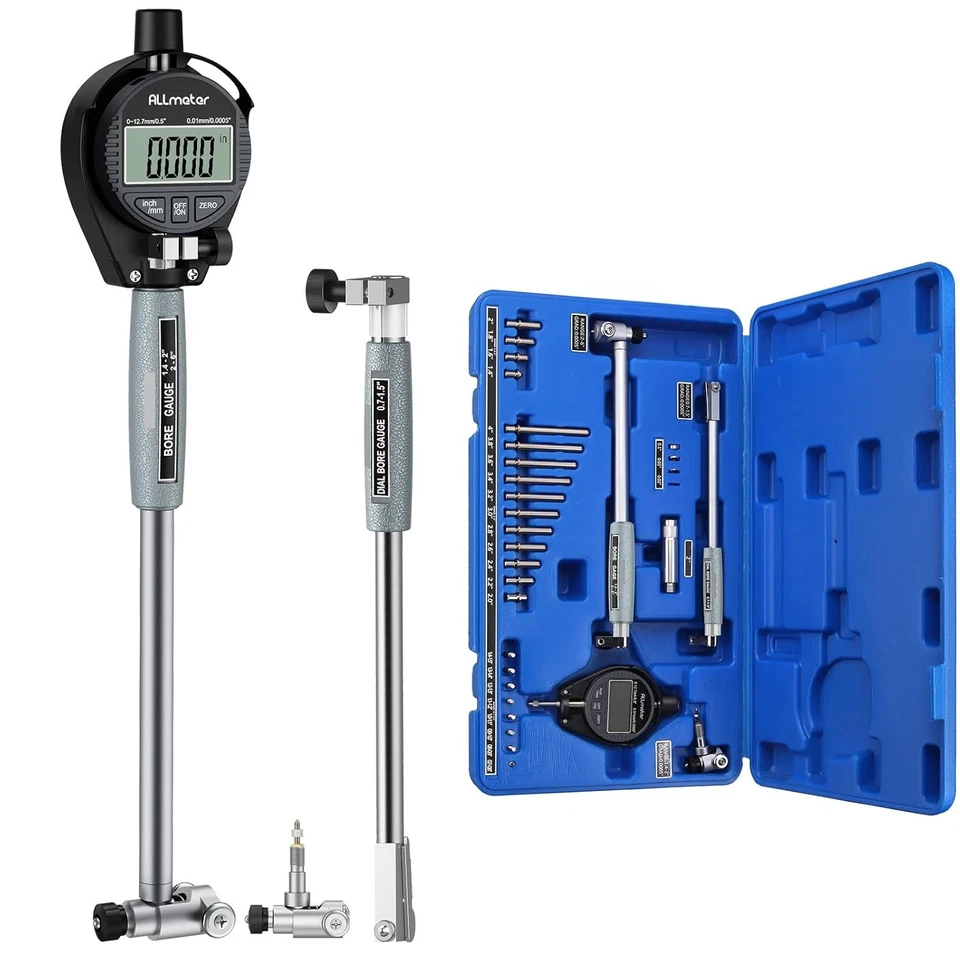 0.0005" Digital Dial Bore Gauge Indicator Engine Cylinder Measuring Tool 0.7"-6" - Image 1 of 4