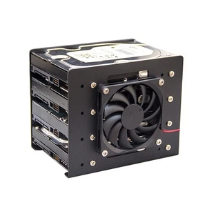 4 Bay 3.5 Inch HDD Hard Drive Mounting Bracket Holder Cage With Cooling Fan - Picture 1 of 6