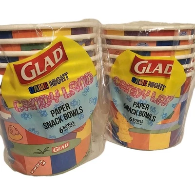 Glad For Kids Candy Land Paper Snack Bowls Bundle 12ct 6oz Game Night Party Cups - Image 1 of 2