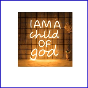 Easy-Mount Neon Light - 'I Am a Child of God' - Perfect Gift for Believers - Picture 1 of 11