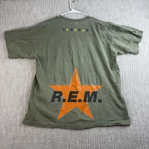 1995 R.E.M Monster Konzert Shirt XL Green Star REM Vintage Fruit of the Loom - Bild 1 von 9