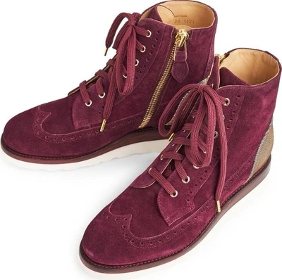 Botas de gamuza The Office Of Angela Scott Mr Harrison granate talla 37 con cordones Foto 1 de 4