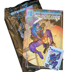 Comic Ultraverse Solitaire #1 & Ace Of Clubs Karte Jones, Johnson, Kaalberg - Bild 1 von 8