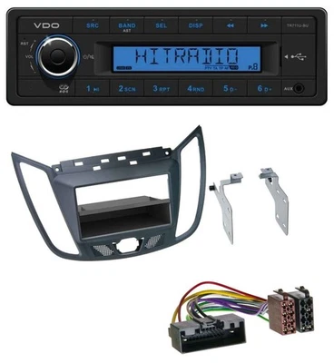 VDO AUX 1DIN MP3 USB Autoradio für Ford C-Max / Kuga - dunkelgrau - Bild 1 von 4