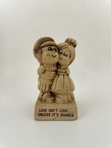 Vintage Paula Figurine 1973 Love Isn't Love Unless It's Shared Statue - Picture 1 of 6