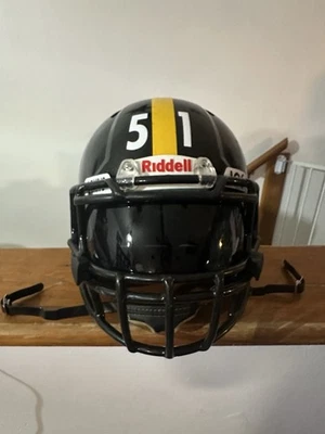定制 PITTSBURGH 钢人队 #51 Nick Herbig 全尺寸 Riddell Speed M 头盔!! — 第 1/4 张图片