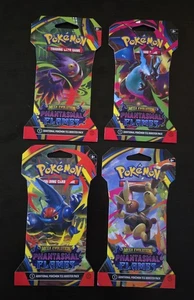4 Paquetes Sellados Pokemon Mega Evolución Llamas Fantasmales Diferentes Arte de Portada - Imagen 1 de 2