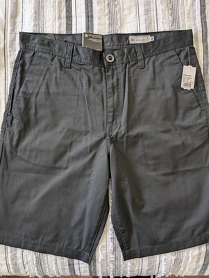 Volcom Men's Chino Shorts, Frickin, Size 36, Black, Regular Fit - Image 1 of 4