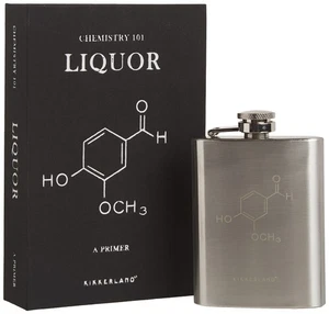 KIKKERLAND Chemistry Flask, Stainless Steel, Black/Silver - Foto 1 di 9