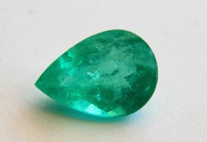 2,75 ct GIA-zertifizierter natürlicher kolumbianischer SMARAGD Birnenschliff schöner loser Stein - Bild 1 von 7