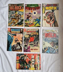 Silber & Bronze Comic Lot 7 niedrige & mittlere Qualität Sgt Rock, unerwartet, gespenstisch - Bild 1 von 13
