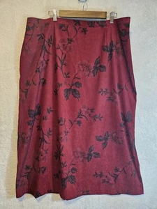 Women's Plus Notations Long Maxi Skirt 3X Floral Dark Academia Whimsigoth EUC - Picture 1 of 14