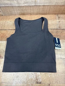 DSG Momentum nahtloses anthrazitgraues kurzes Damen-Tanktop Größe Small einfarbig gerippt - Bild 1 von 5