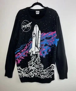 Ripple Junction Size 2X Black NASA Space Shuttle Sweater GUC - Picture 1 of 8