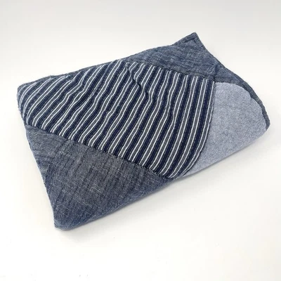 Almohada acolchada Pottery Barn Teen Denim X estándar azul marino algodón sin usar Foto 1 de 3