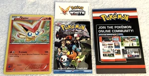 Pokemon Black White Movie Theater Promo Victini Jumbo Card 15/101 & Manga Sample - Picture 1 of 3