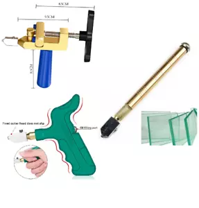Professional Glass Cutter Set Tile Cutting Mirror Opener Manual Diamond Cutter - Picture 1 of 15