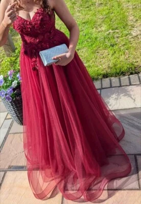 Jora Collection Prom Dress Ball Gown Red 2024 - Small - Image 1 of 4