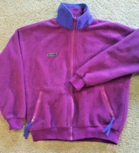 Vintage Damen große Columbia pflaume lila Farbblock Radial Jacke Größe USA - Bild 1 von 6