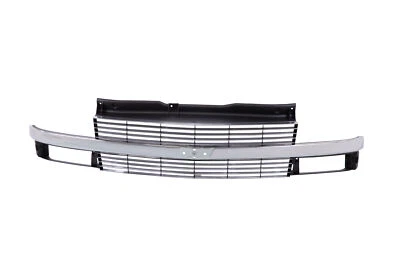 Silver Chrome Grille Assembly Fit 95-05 Chevrolet Astro w/Composite Lamp Type - Image 1 of 4