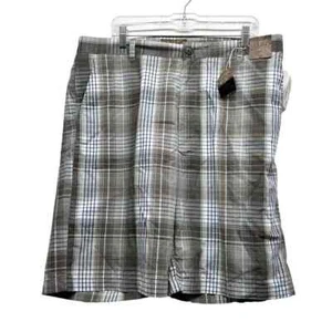 Blue Pronto Uomo Mens Size 38 Plaid Cotton Brown Shorts NEW (NC) - Picture 1 of 6