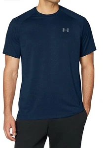 (XXL) Nueva camiseta activa Under Armour Tech absorbente de humedad azul marino para hombre - Imagen 1 de 8