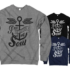 Herren Pullover Sweater Captain of your Soul Anker Seefahrer Seele CS26420SW - Picture 1 of 1