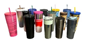 Starbucks Tumblers 24/16 oz Huge Lot of 15 Venti Grande Metal, Holiday, Mermaid - Picture 1 of 17