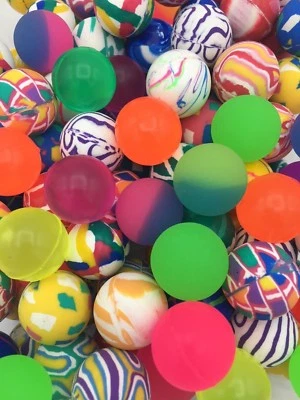 2000 Bouncy Balls Premium Quality 27mm 1" Vending Super Balls Colorful RARE MIX!