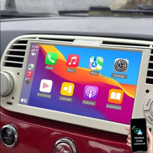 Per FIAT 500 2007-2015 7" Car Autoradio Stereo Android 13 GPS NAVI Carplay 2+64G - Foto 1 di 18